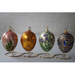 Christmas ornaments Faberge inspired collection 4 different ones